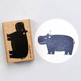 Stempel Nilpferd Perlenfischer